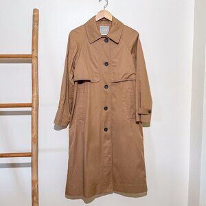 Like New Everlane Tan Cotton Long Mac Trench Coach XS
